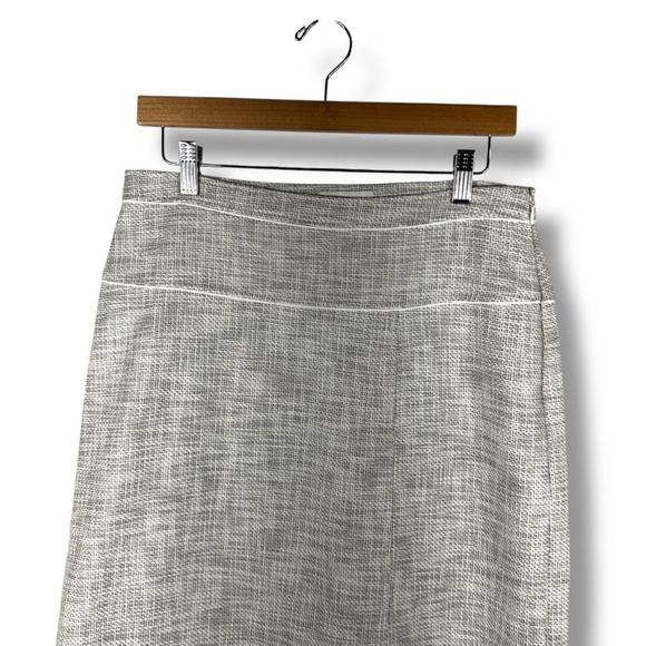 Club Monaco Textured Lightweight Tweed Pencil Skirt, Grey/White, Size 8 - Picture 2 of 11